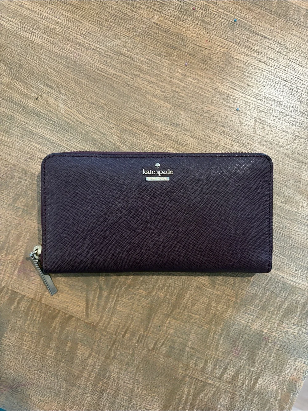 kate spade Zip Wallet in Deep Purple